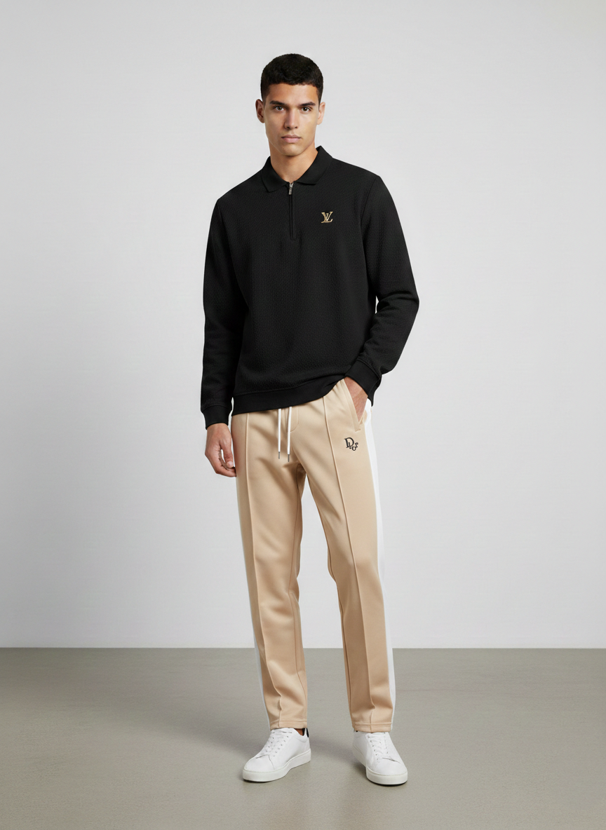 Noir signature half-zip